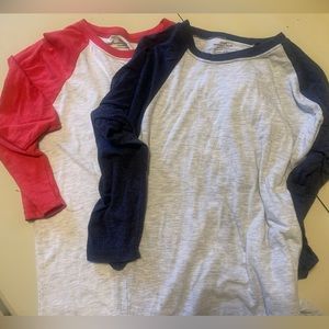 Two Mens Baseball Tee (lot)